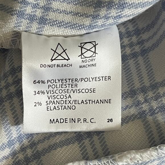 Brandy Melville Cara Skirt Blue White Plaid XS/Small - Picture 5 of 5